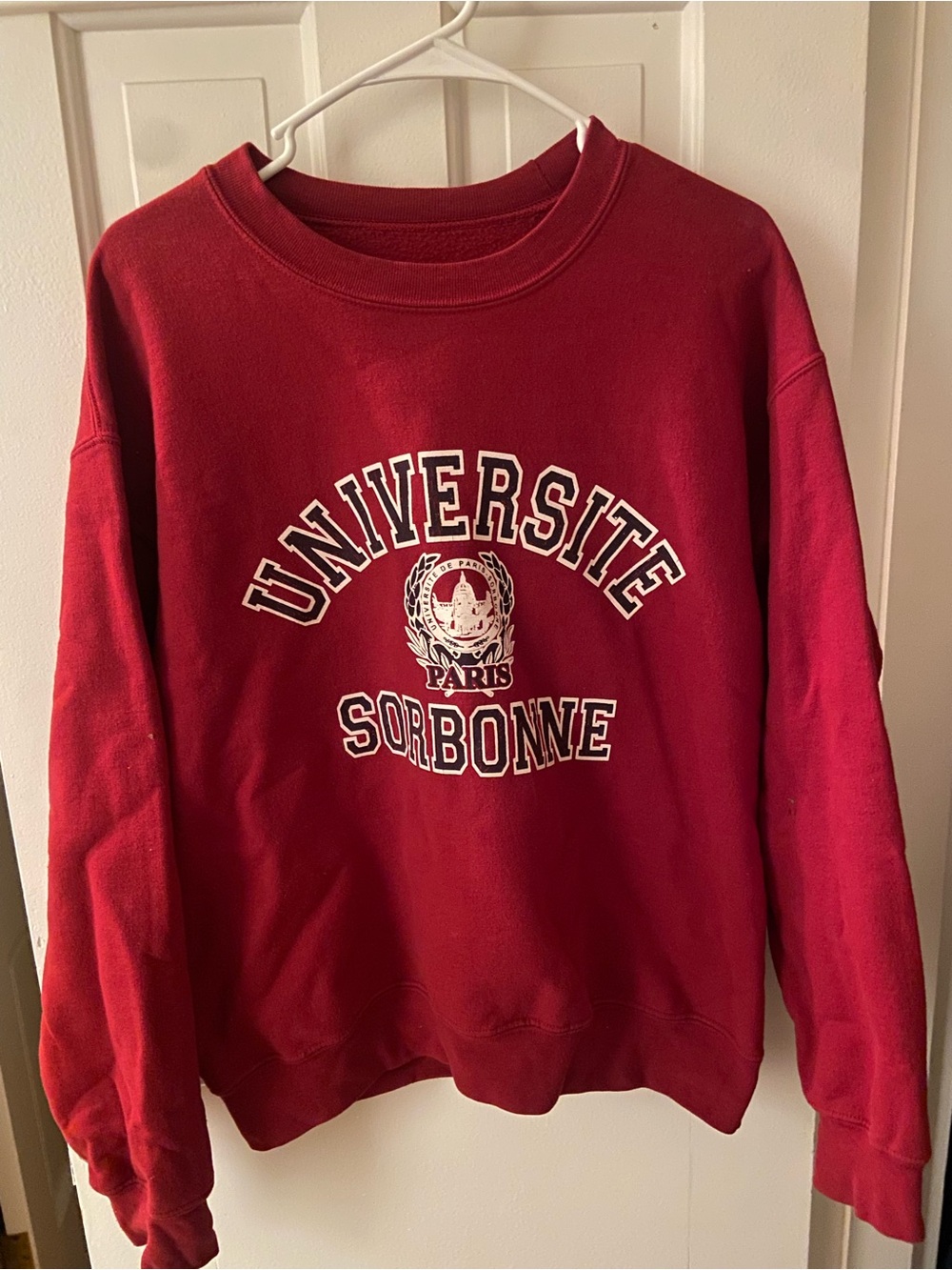 Universite Sorbonne Red Crewneck Sweatshirt